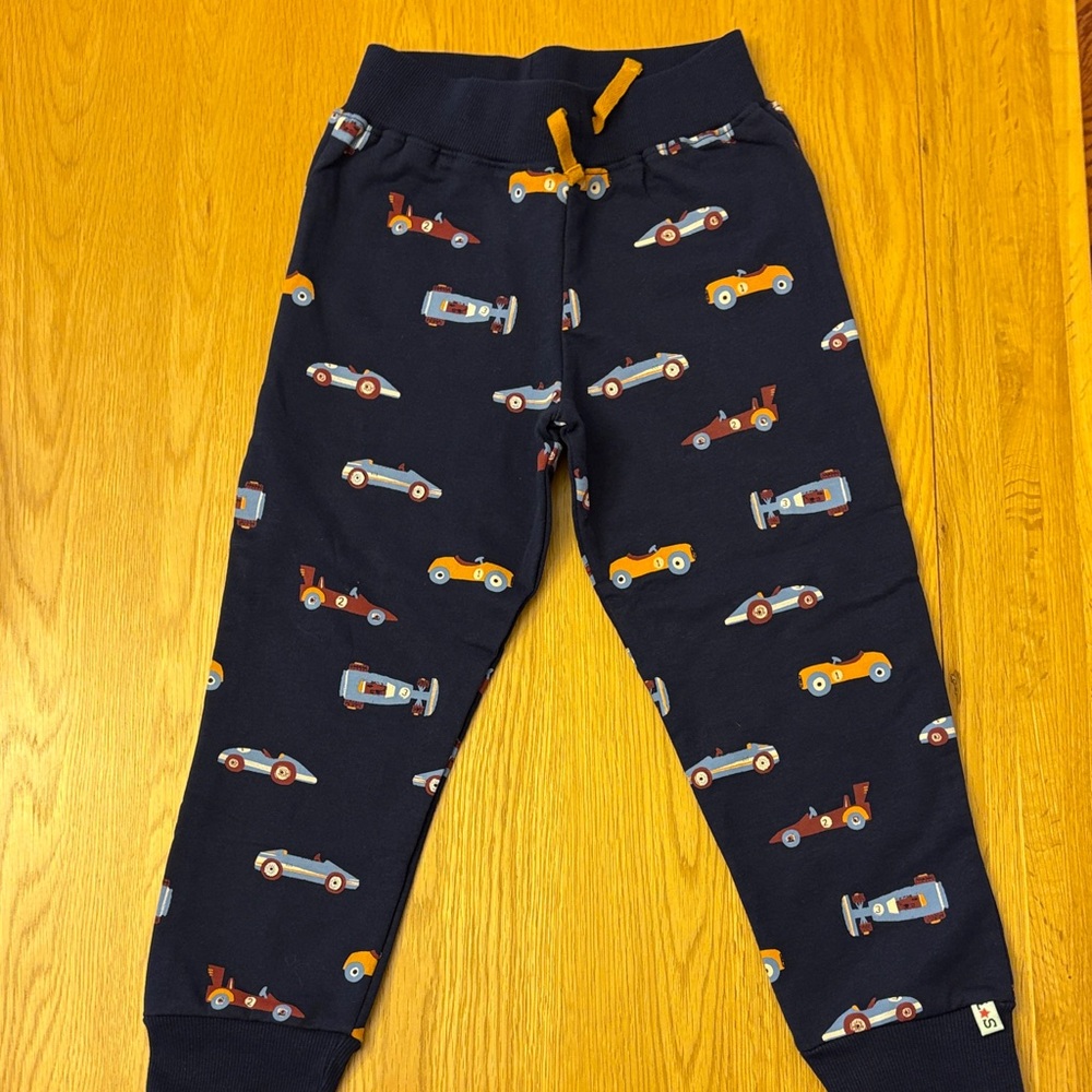 Lilly & Sid Boys Navy Car Print Joggers - 5-6 years